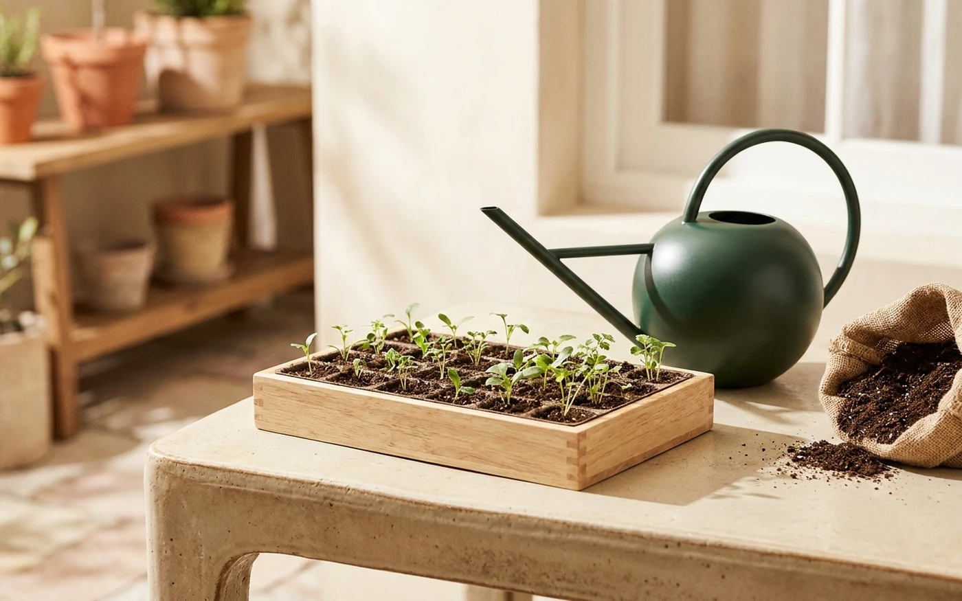Herbs/greens starter kit or seed starting tray category visual