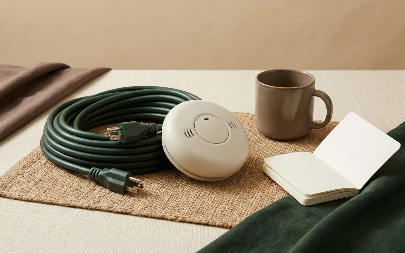 Battery-backed CO detector / safe extension cord planning item category visual