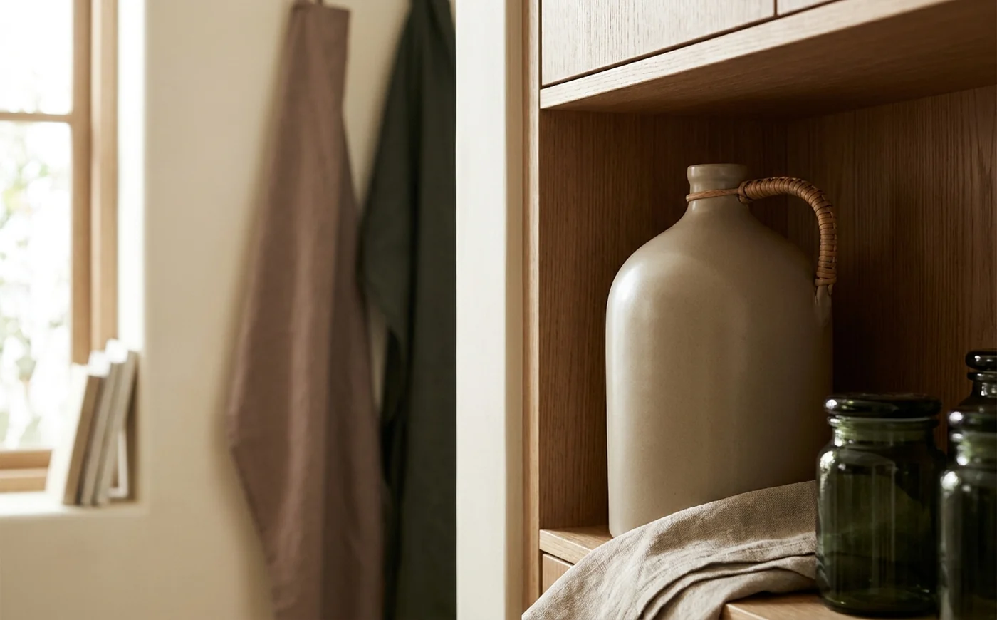 Stackable apartment water storage category visual
