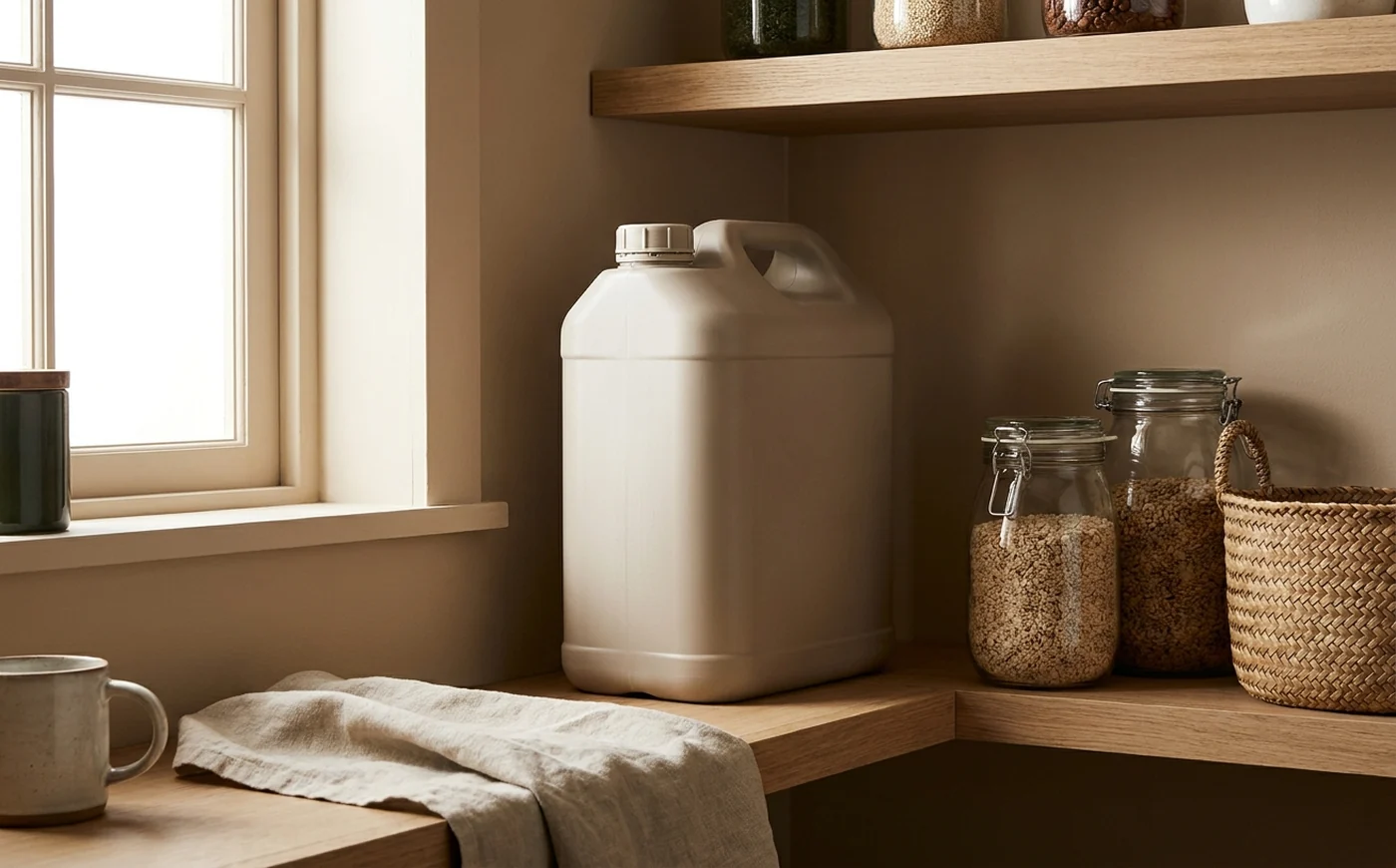 Sturdy emergency water storage container category visual